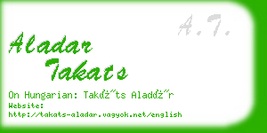aladar takats business card